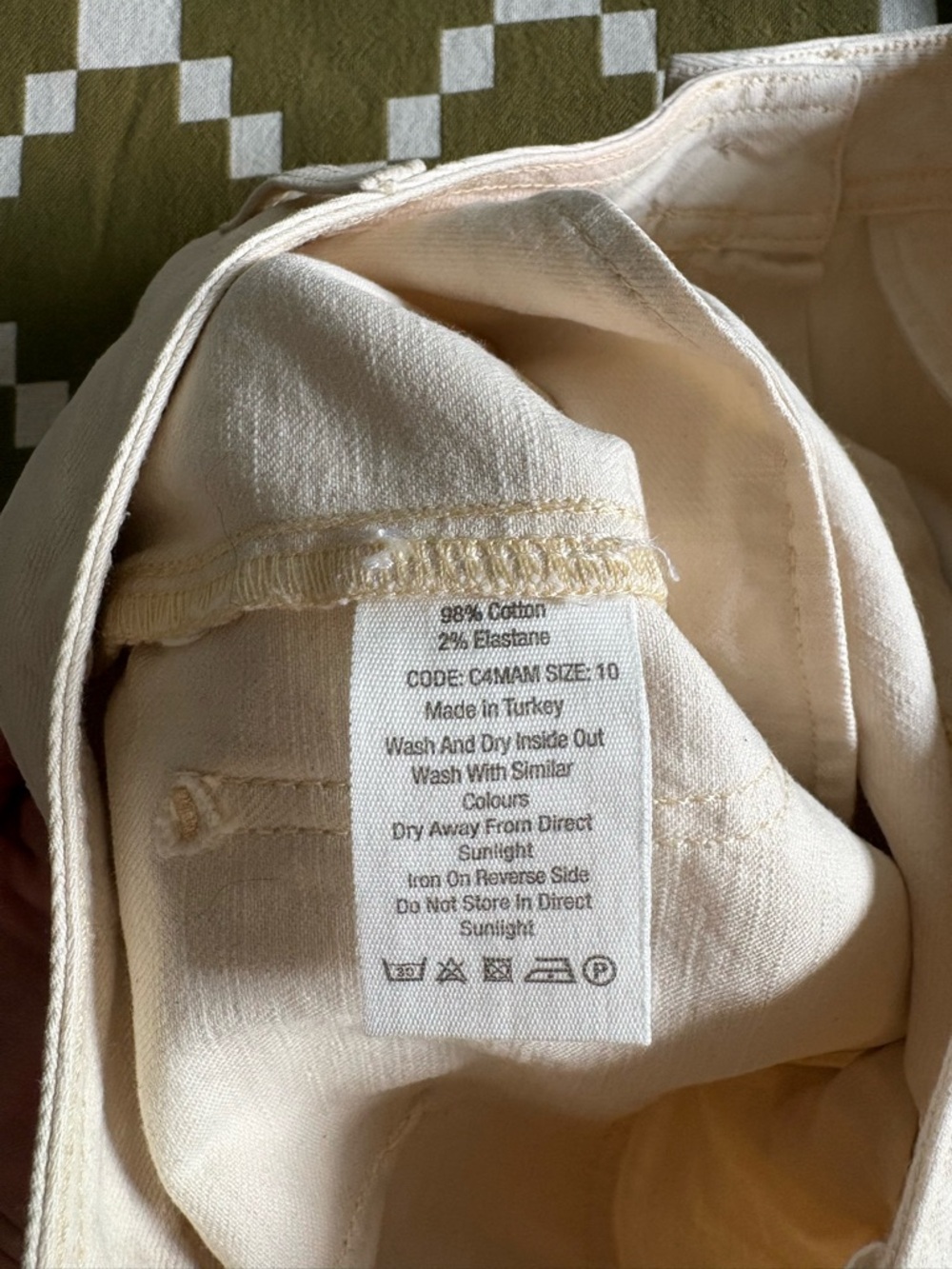 TOAST UK, Women's Cream Carpenter Jeans - Casual Straight Leg - Picture 7 of 7